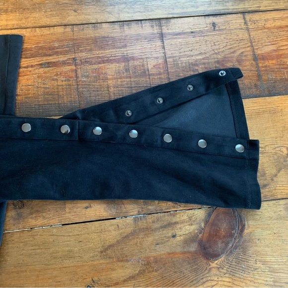 David Lerner Black Micro Suede Side Snap Flare Pants Revolve - Picture 4 of 10